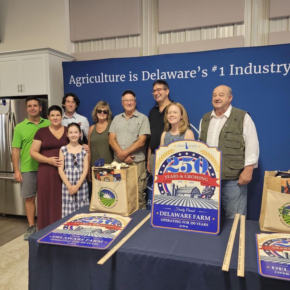 Stayton: Grier Stayton and family join Delaware Gov. Matt Meyer, Lt. Gov. Kyle Evans Gay, Agriculture Secretary Don Clifton and State Rep. Bryan Shupe during Thursday’s event.
