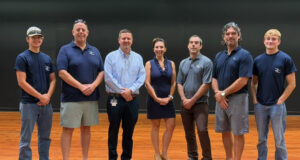Sussex Academy theater floor shines thanks to Zorzi Creations donation Photo cover (Courtesy of Sussex Academy): Over the summer, Zorzi Creations completely refinished the stage floor at Sussex Academy, at no charge to the charter school. Gathered on the newly refinished theater stage are (l-r) Tyler Smith, Dave Bryan, Head of School Kyle Bentley, Lindsay Zorzi, Mario Zorzi, Mike Zorzi and Ryan Beard.
