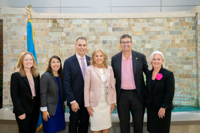 Gov. Meyer, Dr. Biden and other healthcare leaders recognized Breast Cancer Awareness Month. (Photo courtesy Governor Office)