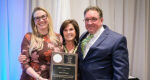 At Annual Gala, atTAcK addiction honors those making a difference in the fight against addiction atTAcK addiction board members Fran Russo-Avena (center) and Karl Fischer present atTAcK addiction's highest honor, the Medal of Honor, to Joanna Champney, director of the Delaware Division of Substance Abuse and Mental Health, the organization's Oct. 22 Be a Hero Gala. (Photo courtesy atTAck addiction)