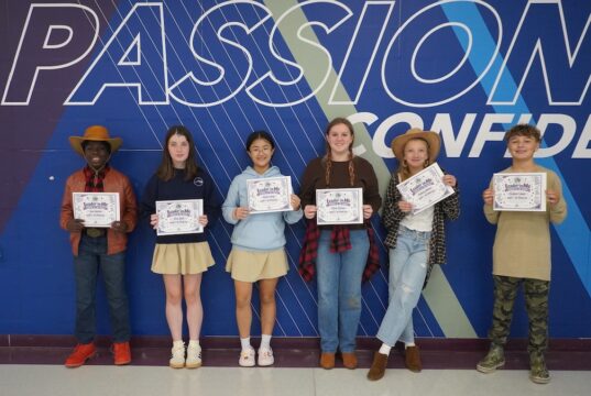 Sussex Academy middle school recognizes student leaders of the month Sussex Academy middle school leaders recognized September student leaders of the month Oct. 21. Recognized were (l-r) Jea Gaston, Ava Gold, Anna Liang, Piper Graves, Aubrey Wilson and Cooper Lewis.