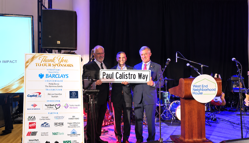 Paul Calistro, John Matarese (WENH Board President), Wilmington Mayor, John Carney Paul Calistro, John Matarese (WENH Board President), Wilmington Mayor, John Carney