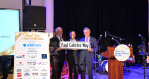West End Neighborhood House appoints Stacy Shamburger, LMSW, as Executive Director Paul Calistro, John Matarese (WENH Board President), Wilmington Mayor, John Carney