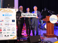 West End Neighborhood House appoints Stacy Shamburger, LMSW, as Executive Director Paul Calistro, John Matarese (WENH Board President), Wilmington Mayor, John Carney